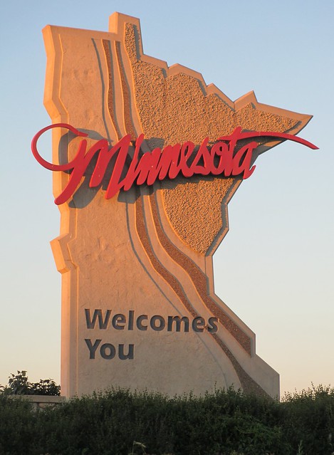 Minnesota State Welcome Sign